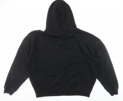 HERA Mens Black XL Pullover Hoodie Relaxed Fit Logo Sweatshirt