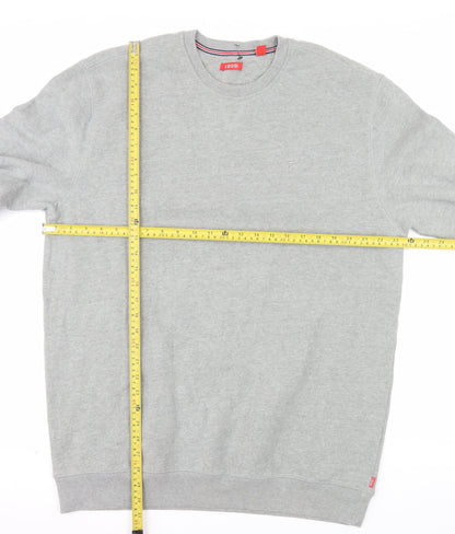 IZOD Mens Grey Crew Neck Pullover Sweatshirt Size L Regular Fit