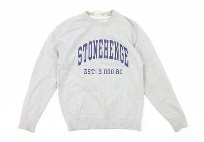 English Heritage Men's Grey XS Stonehenge Pullover Sweatshirt