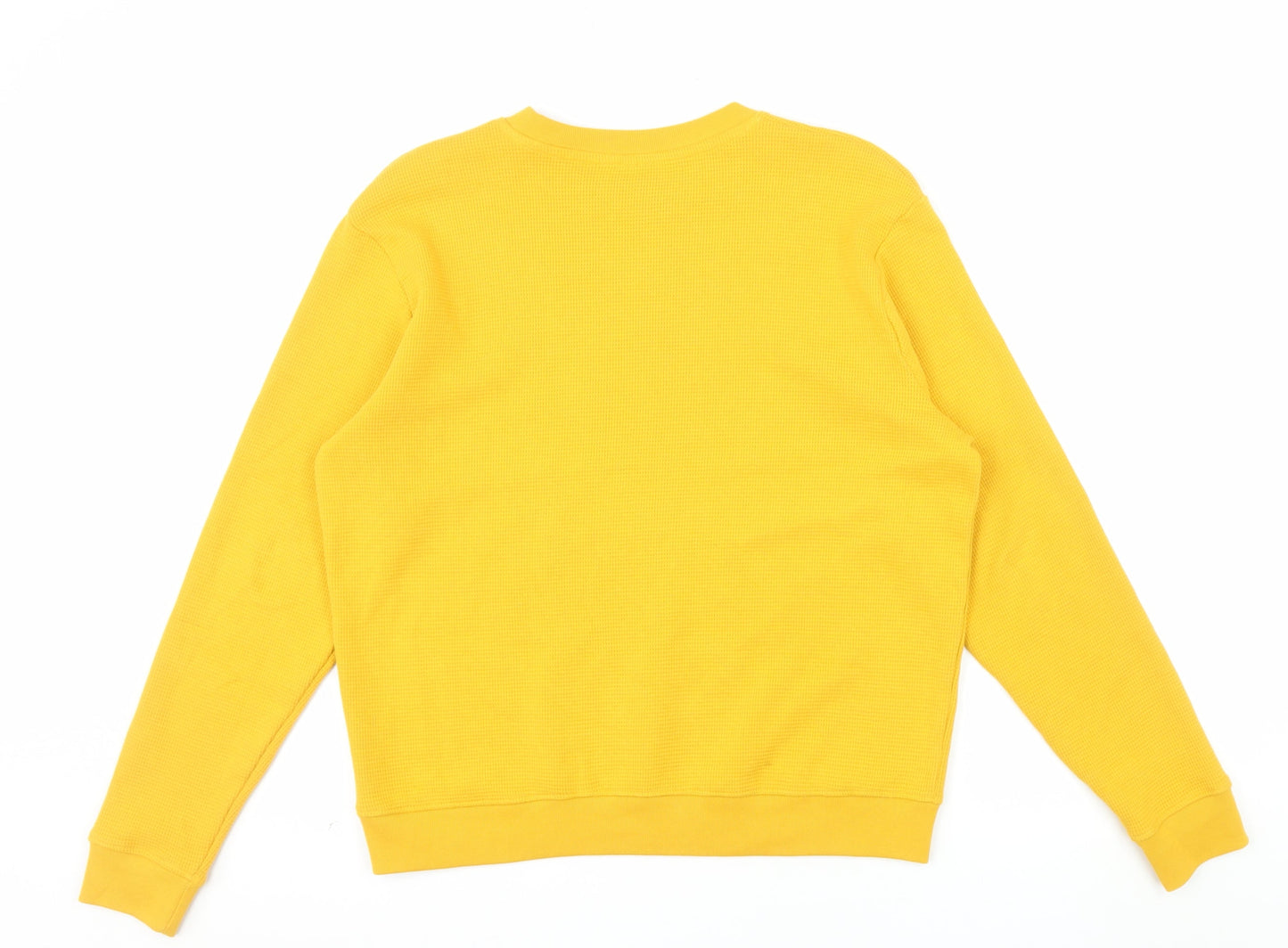 Teemill Womens Yellow Organic Cotton Crew Neck Pullover Sweatshirt Size 8