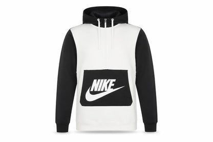 Nike Men's Black White Pullover Hoodie Small Fleece Sportswear