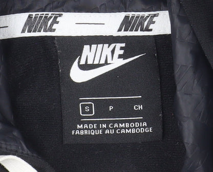 Nike Men's Black White Pullover Hoodie Small Fleece Sportswear