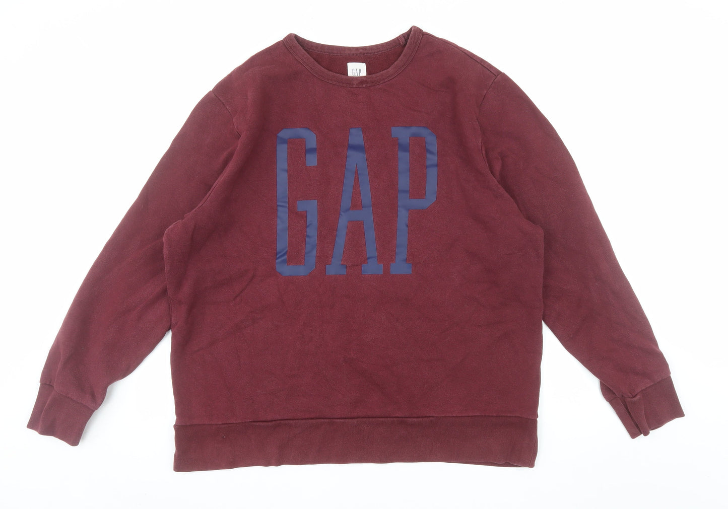 GAP Mens Red XL Pullover Crew Neck Fleece Sweatshirt