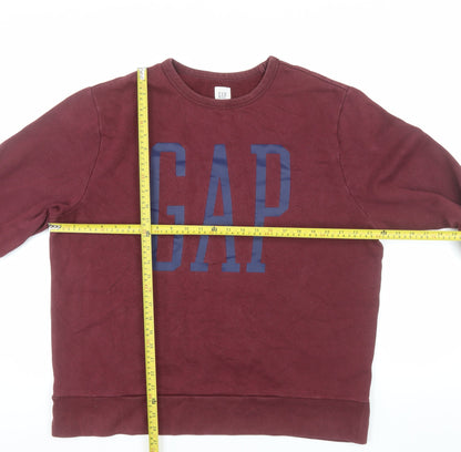 GAP Mens Red XL Pullover Crew Neck Fleece Sweatshirt