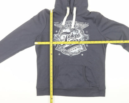 New Look Vintage Edition Women Grey Tokyo Tigers Pullover Hoodie Size 14