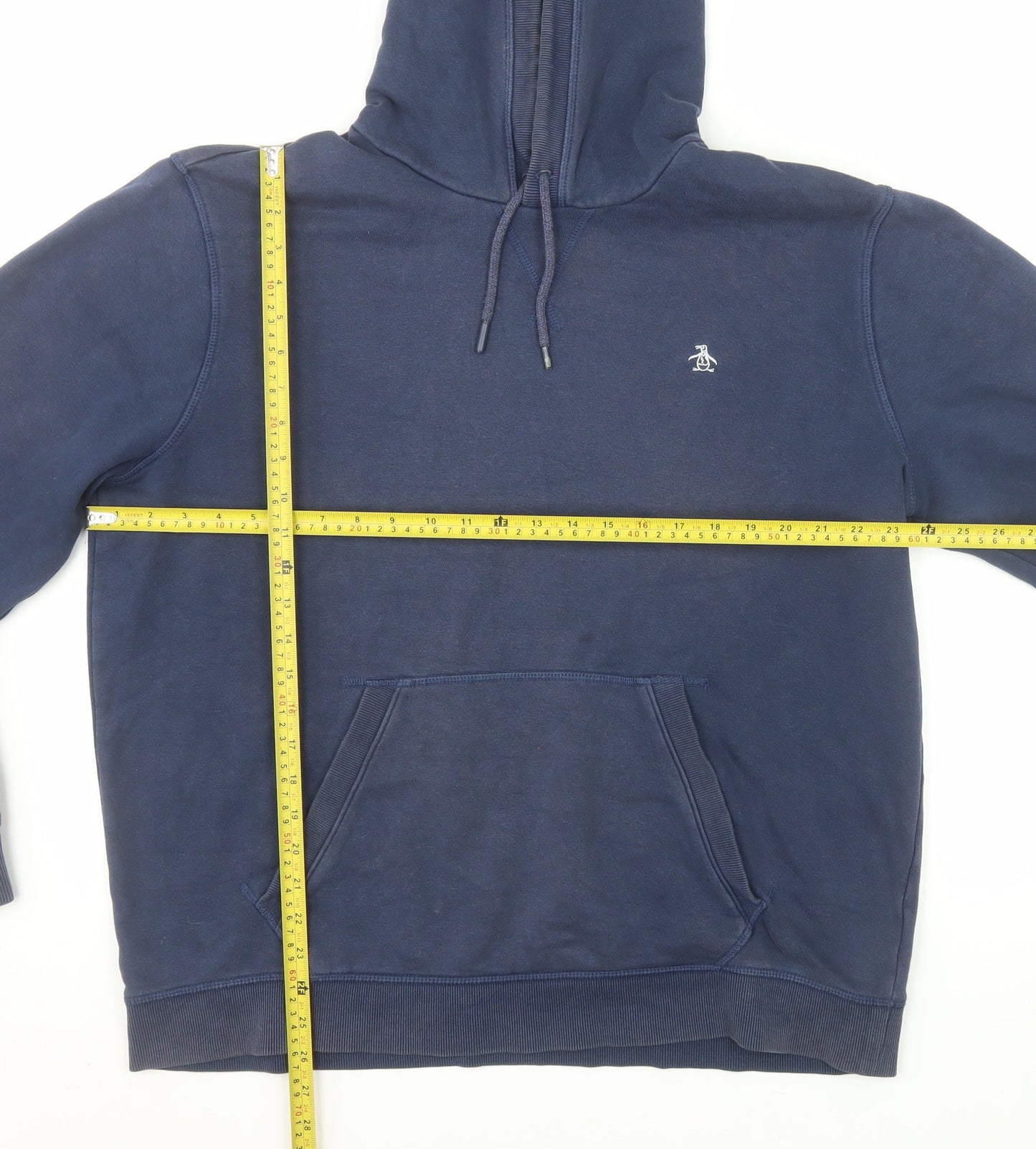 Original Penguin Men's Blue XL Pullover Hoodie Logo Cotton Blend