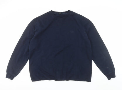 Cotton Traders Men's Blue XL Pullover Sweatshirt Crew Neck