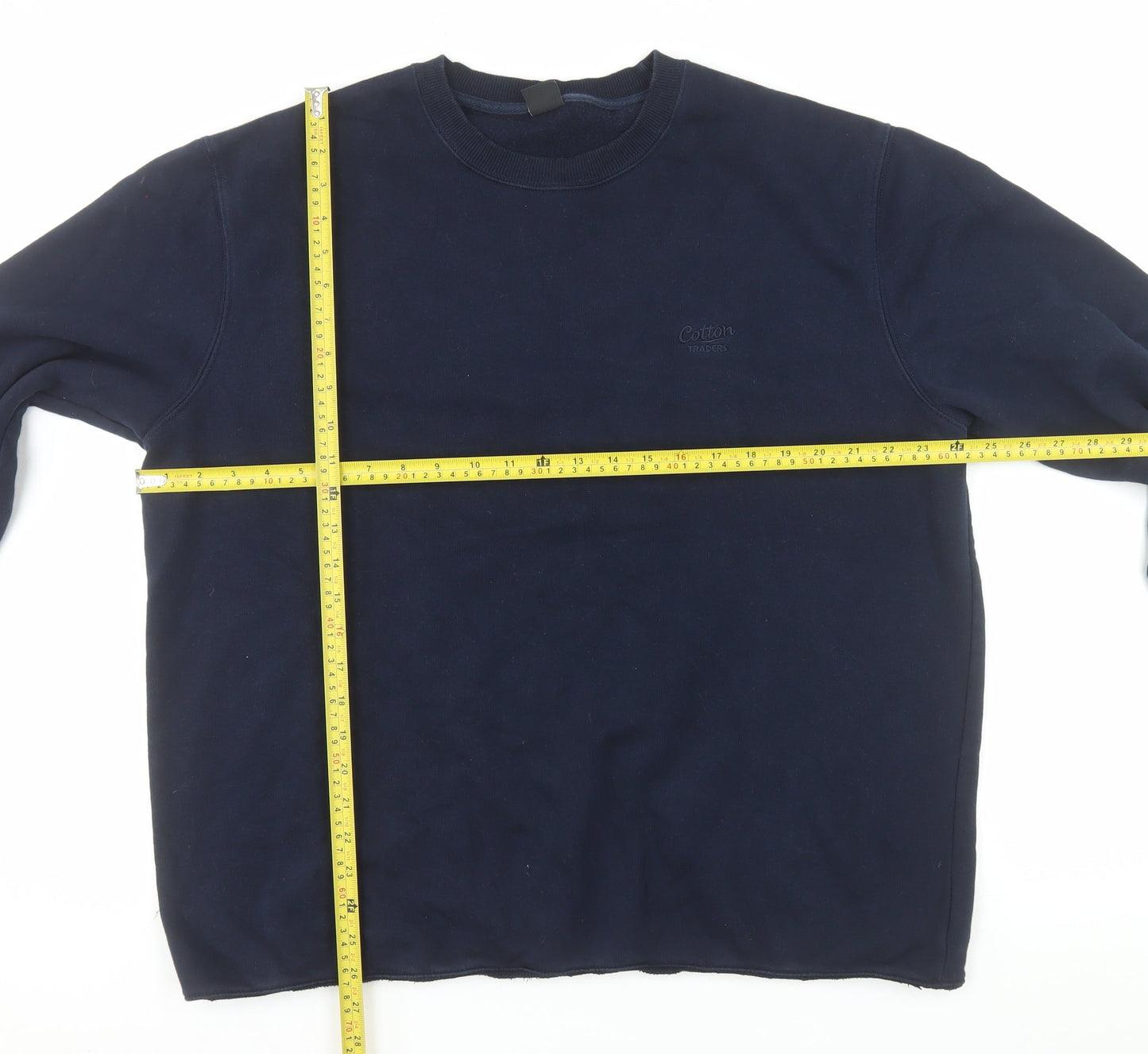 Cotton Traders Men's Blue XL Pullover Sweatshirt Crew Neck