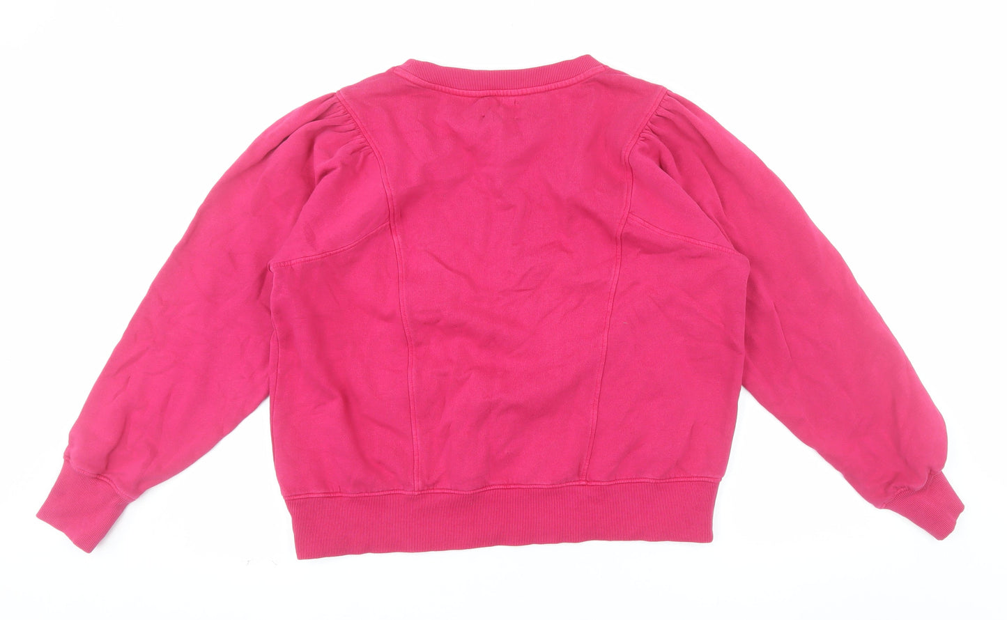 Hush Womens Pink Crew Neck Long Sleeve Pullover Sweatshirt M