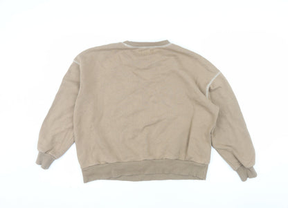 Pull&Bear Teen Beige New York 1991 Crew Neck Sweatshirt XS