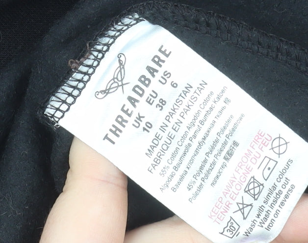 Threadbare Womens Black Size 10 1/2 Zip Pullover Sweatshirt