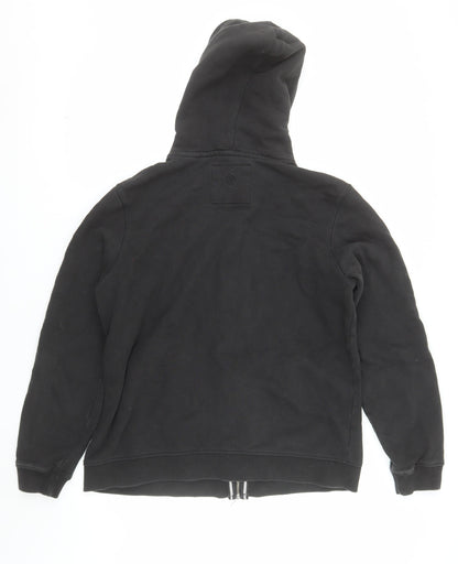 FatFace Mens Black Full Zip Cotton Hoodie L Regular Fit
