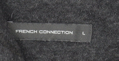 French Connection Men's Grey Full Zip Hoodie Size L