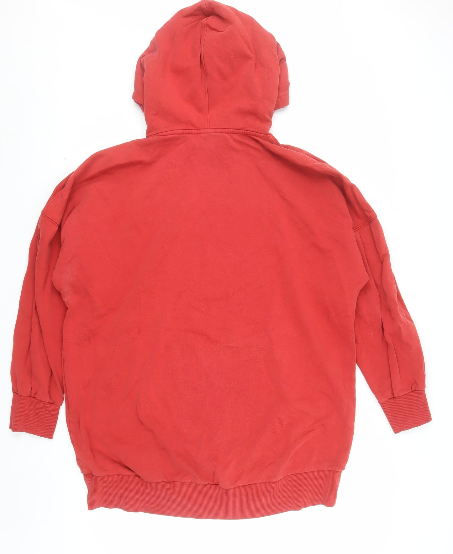 & Other Stories Women's Red Pullover Hoodie Size 14 Cotton Casual