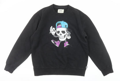 Ecko Unltd. Men's Black Graphic Skull Pullover Sweatshirt L