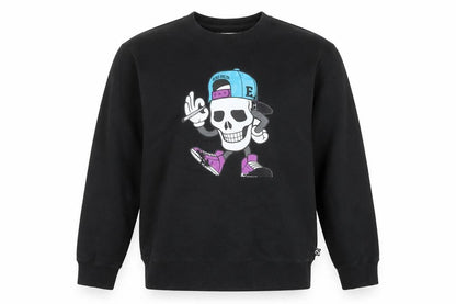 Ecko Unltd. Men's Black Graphic Skull Pullover Sweatshirt L