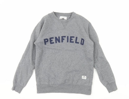 Penfield Mens Grey Small Crew Neck Pullover Sweatshirt