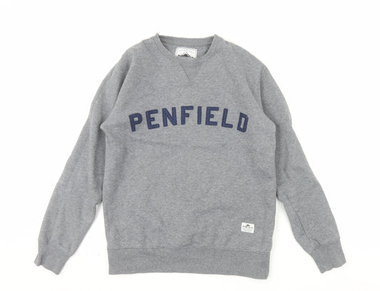 Penfield Mens Grey Small Crew Neck Pullover Sweatshirt