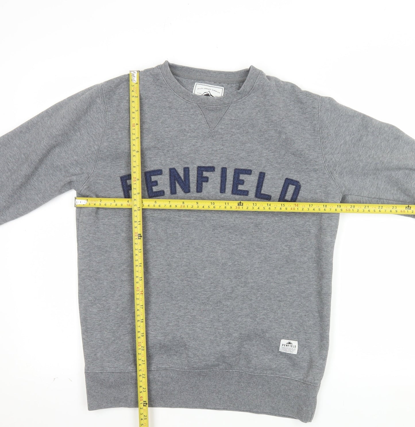 Penfield Mens Grey Small Crew Neck Pullover Sweatshirt
