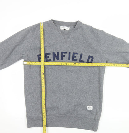 Penfield Mens Grey Small Crew Neck Pullover Sweatshirt