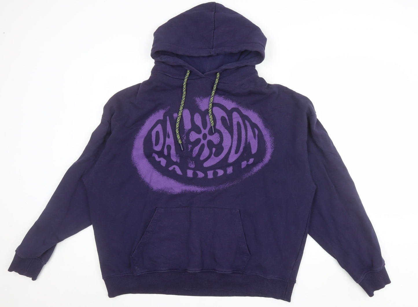 Damson Madder Men's Purple Graphic Pullover Hoodie Size L