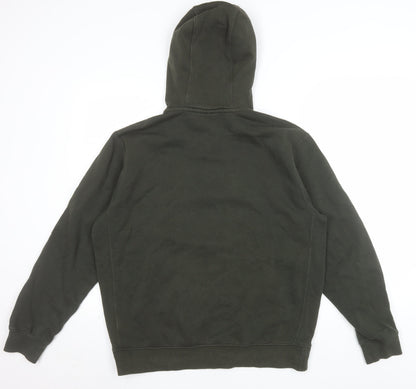 Nike Men's Green Full Zip Hoodie Size M Regular Fit Logo Fleece