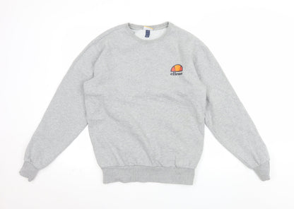 Ellesse Men's Grey Small Pullover Crew Neck Sweatshirt
