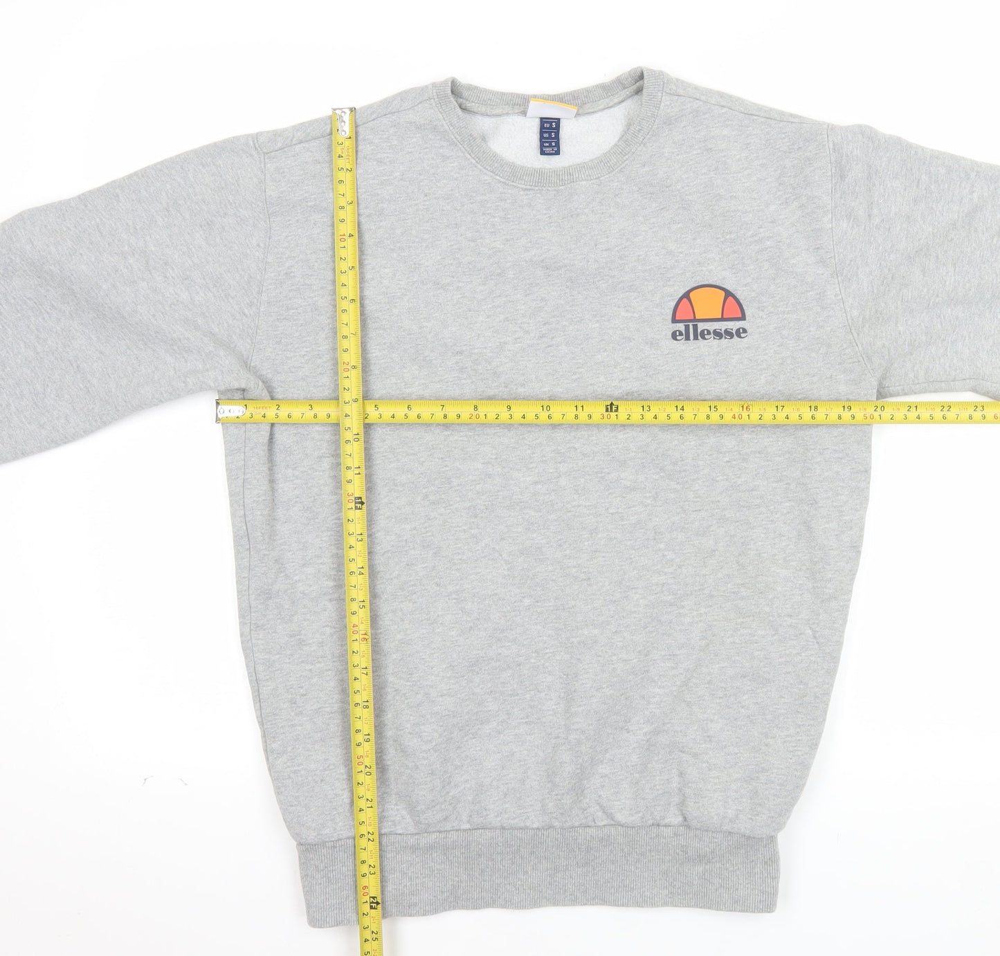 Ellesse Men's Grey Small Pullover Crew Neck Sweatshirt