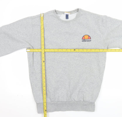 Ellesse Men's Grey Small Pullover Crew Neck Sweatshirt