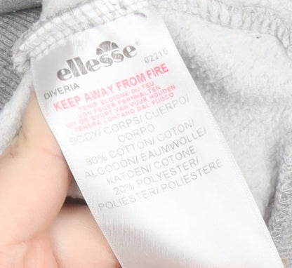 Ellesse Men's Grey Small Pullover Crew Neck Sweatshirt