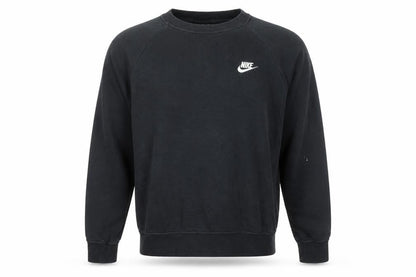 Nike Men's Black Crew Neck Pullover Sweatshirt M Logo Sportswear