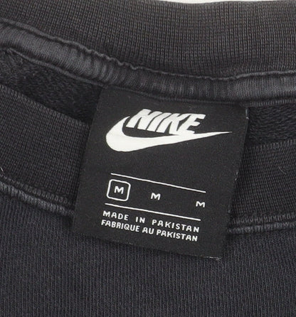 Nike Men's Black Crew Neck Pullover Sweatshirt M Logo Sportswear