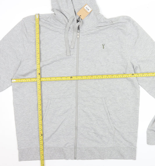 Next Men's Grey 2XL Full Zip Hoodie with Logo