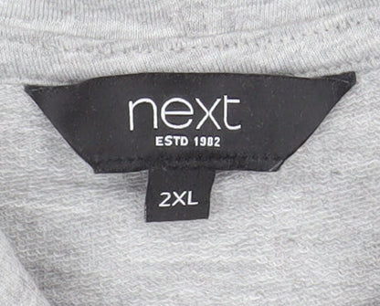 Next Men's Grey 2XL Full Zip Hoodie with Logo