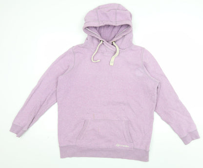 Fat Face Womens Pink Hoodie UK 10 Pullover Cotton Blend Hooded Sweatshirt