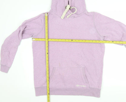 Fat Face Womens Pink Hoodie UK 10 Pullover Cotton Blend Hooded Sweatshirt