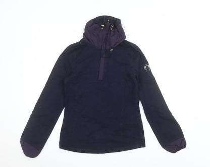 Lisa Campione Womens Navy Pullover Hoodie Size 10 Cotton Blend