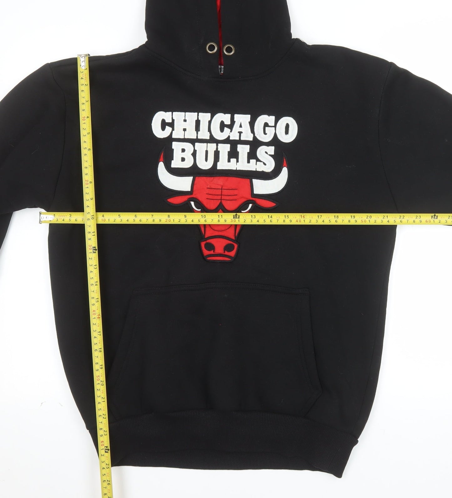 Chicago Bulls Men's Black Pullover Hoodie M Graphic Sports Sweatshirt