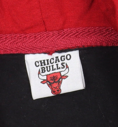 Chicago Bulls Men's Black Pullover Hoodie M Graphic Sports Sweatshirt