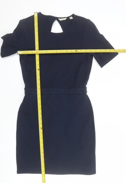 Jack Wills Women Blue Size 12 Sheath Knee Length Dress
