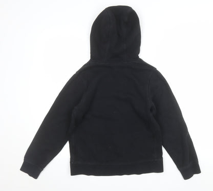 Nike Boys Black Pullover Hoodie M 10-12 Years Cotton Blend Logo Sweatshirt