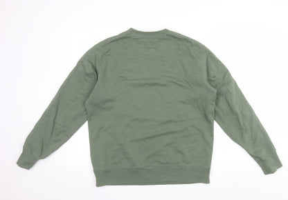 Uniqlo Men’s Green M Crew Neck Cotton Pullover Sweatshirt