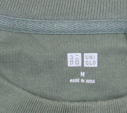 Uniqlo Men’s Green M Crew Neck Cotton Pullover Sweatshirt
