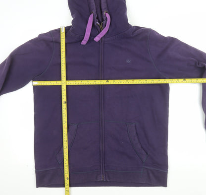 Fat Face Womens Purple Full Zip Hoodie Size UK 16 Cotton Blend