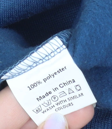 ChArmkpR Men's Blue & Yellow Pullover Hoodie Size L Fleece