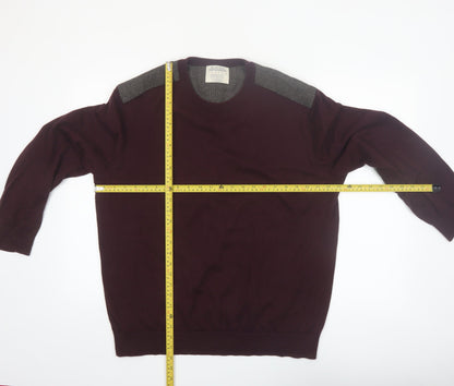 Burton Menswear Men's Brown XL Cotton Crew Neck Pullover Jumper