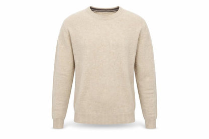 Lincoln Men's Beige Wool Blend Pullover Jumper M