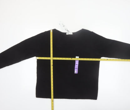 Primark Womens Black XL Crew Neck Long Sleeve Knit Jumper