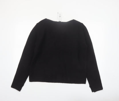 Primark Womens Black XL Crew Neck Long Sleeve Knit Jumper