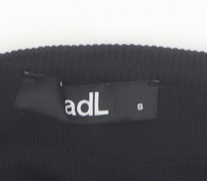 adL Women's Black Cropped High Neck Sleeveless Tank Top Size S